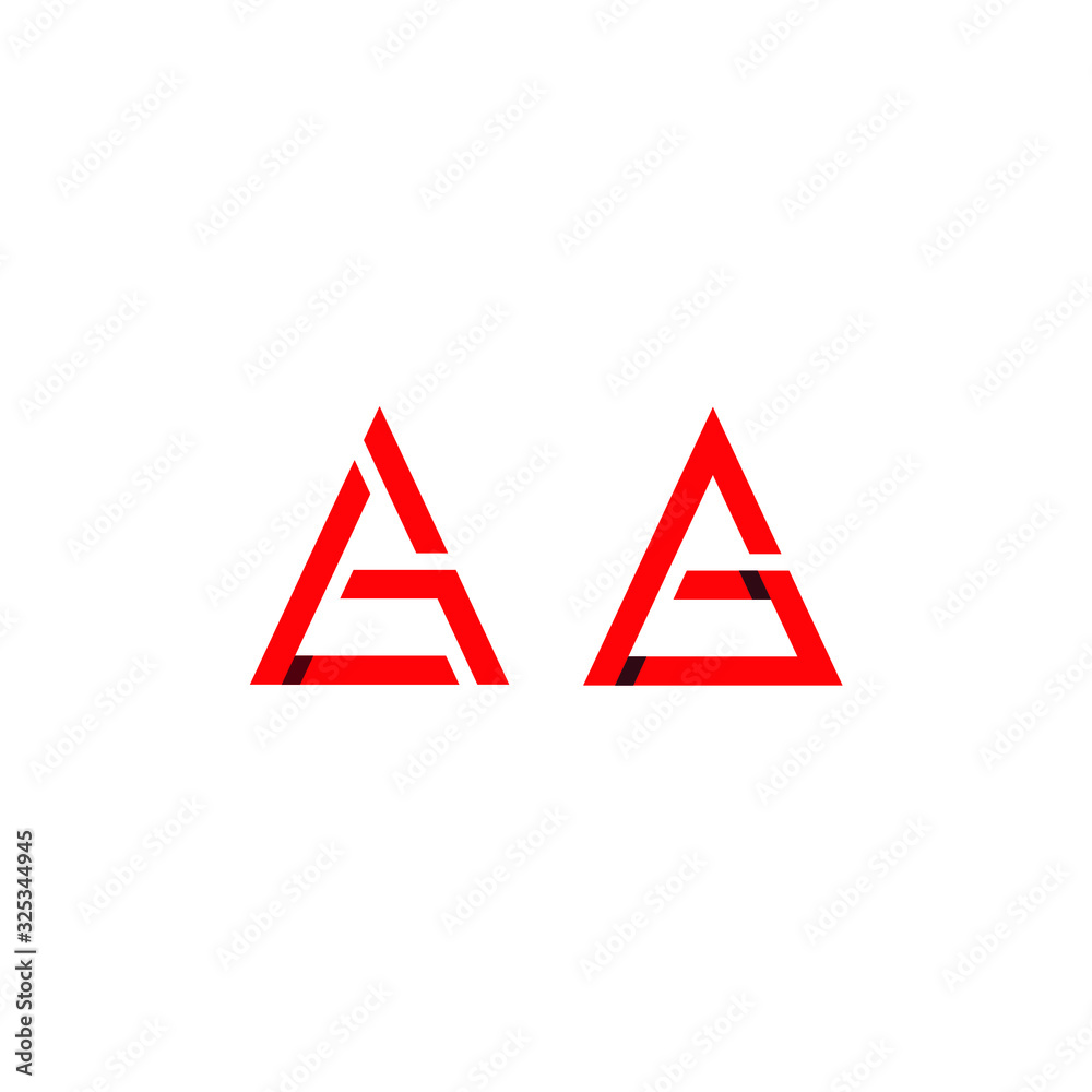 Letter A, A vector icon, logo