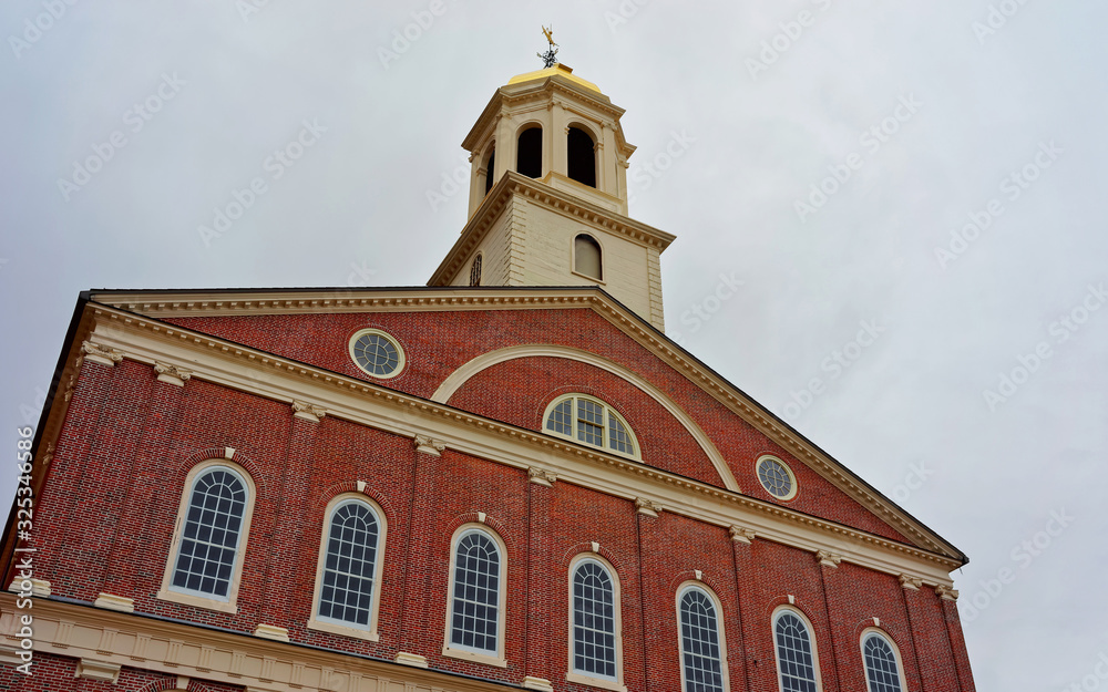 Fototapeta premium Faneuil Hall in Government Center of downtown Boston