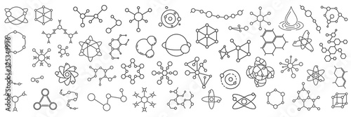 Molecule model or structure of the substance.