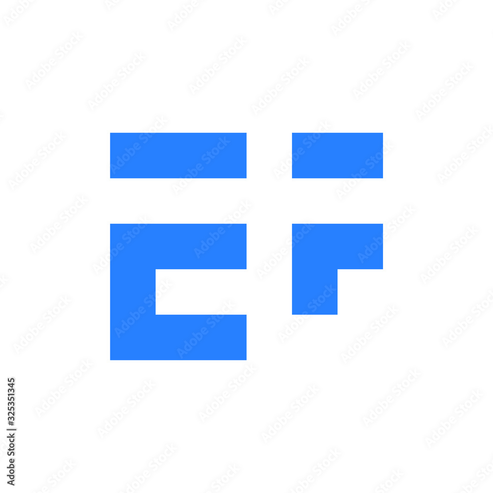 Fototapeta premium Letter EF vector logo or icon