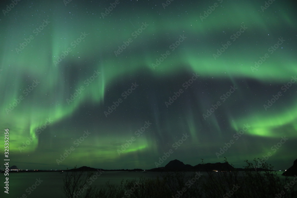 Naklejka premium Nordlicht Aurora Borealis in Norwegen