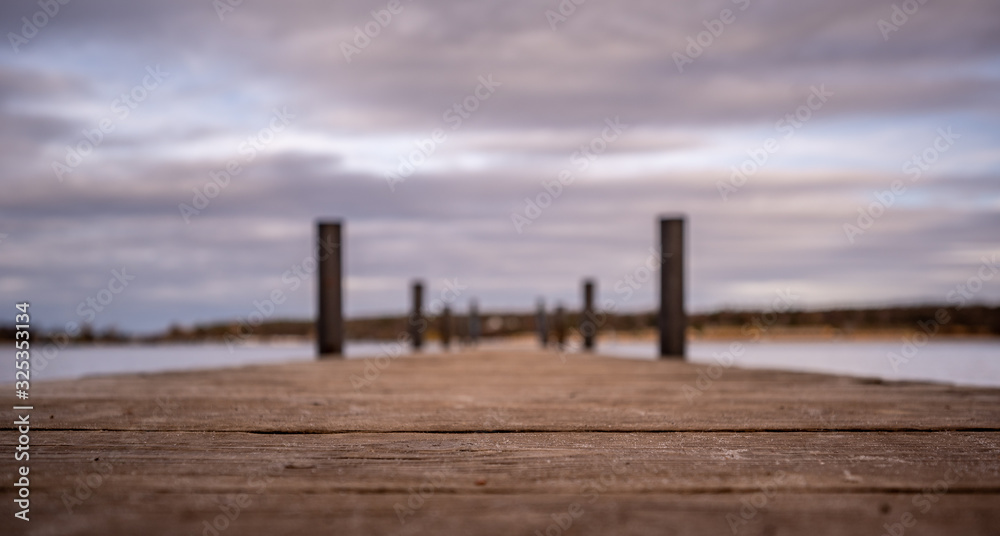 Obraz premium Lakeview Sunset Long Exposure