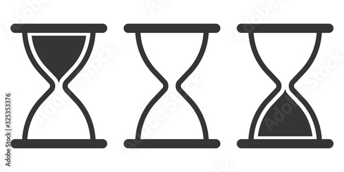 Set of sandglass icons. Vector Hourglass icon.
