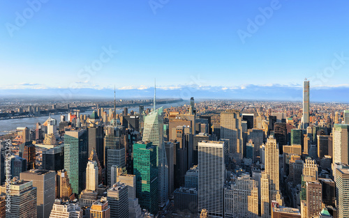 Aerial view on Midtown Manhattan NY America © Roman Babakin