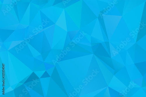 Blue vivid polygonal mosaic background  creative design templates Illustration