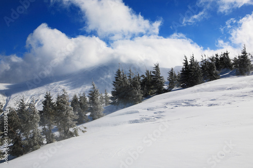 Hoverla Mountain in winter.