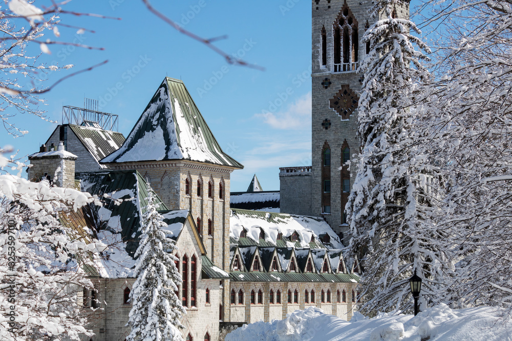 Foto de Abbaye SaintBenoit du Lac, Magog, Memphrémagog, Cantons de l'est Québec Canada do Stock