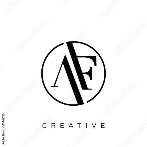 af logo design vector for company