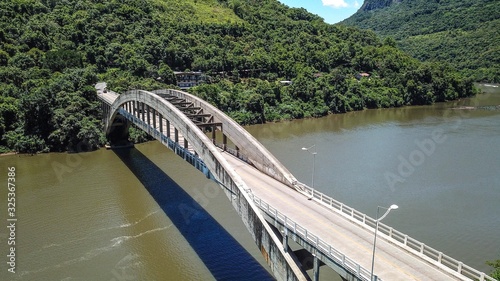 Aerial view of the Rio das Antas bridge in Bento Gonçalves, Brazil photo