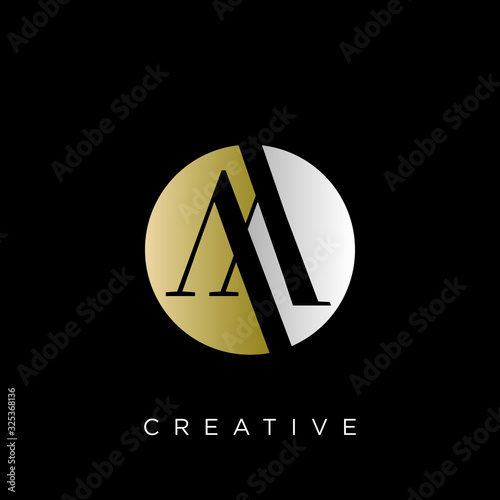 aa logo circle design