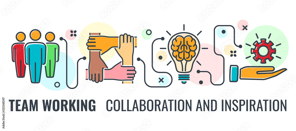 Teamwork Collaboration Banner Teamwork Collaboration Banner