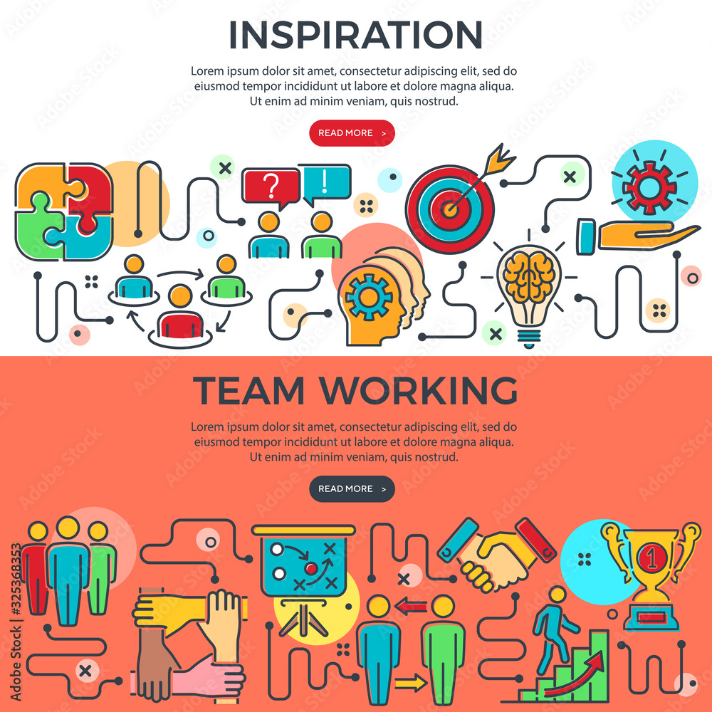 Teamwork and Inspiration Banners Teamwork and Inspiration Banners