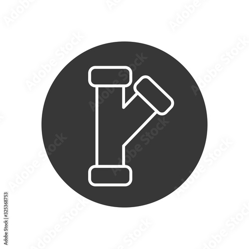 Isolated oil pipe line block style icon vector design