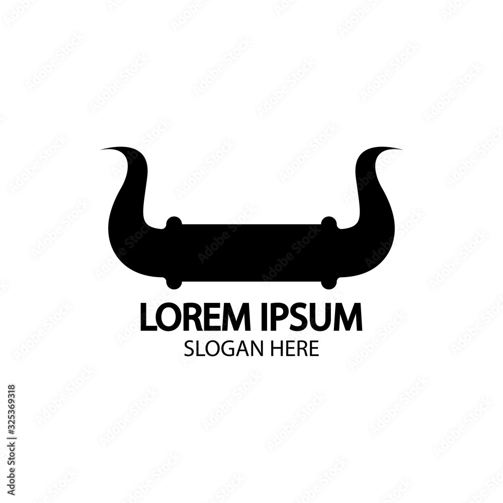 Obraz premium Bull horn logo and symbol template icons app