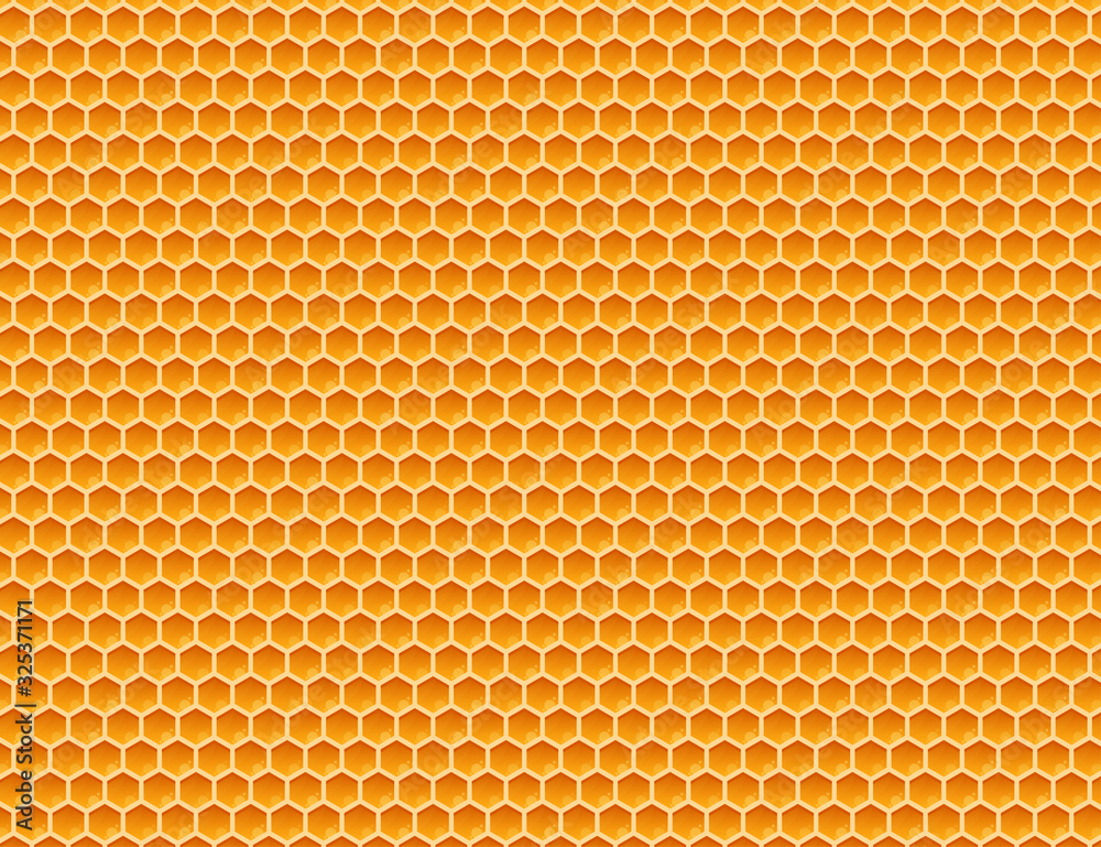 Honeycomb monochrome honey pattern. Vector stock illustration. Honeycomb monochrome honey pattern. Vector stock illustration.