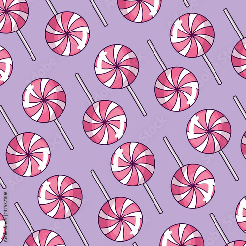 background of delicious lollipops caramels vector illustration design