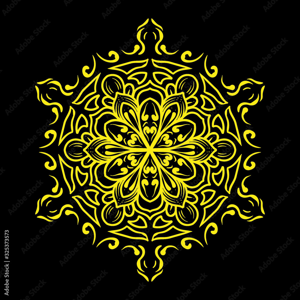 illustration of mandala art decoration