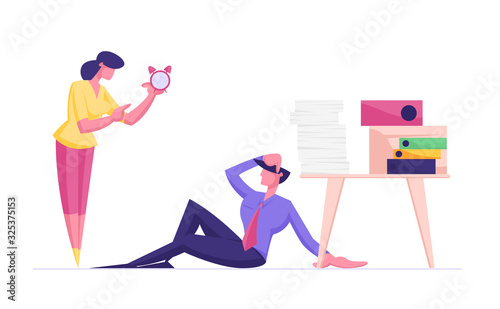 Angry Furious Boss Scolding and Rebuking Incompetent Employee in Office for Laziness. Dissatisfied Ceo Shouting on Businessman at Workplace. Stress Situation, Deadline Cartoon Flat Vector Illustration