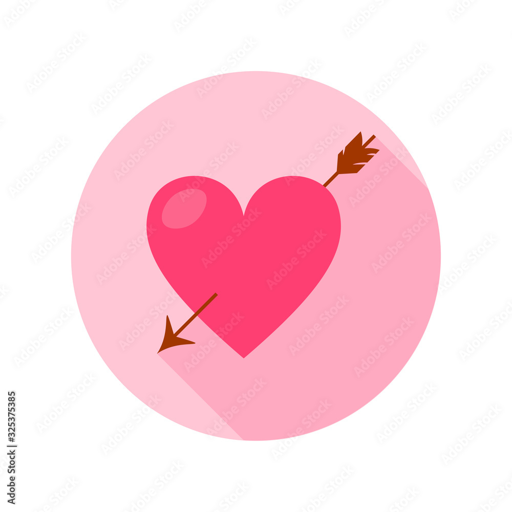 Flat heart icon. Vector illustration. Flat heart icon. Vector illustration.