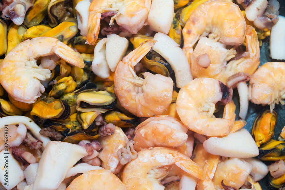 Seafood Mix. Squid, shrimp, mussels and octopus. Seafood Mix. Squid, shrimp, mussels and octopus.