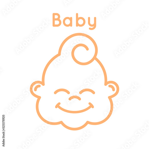 Happy boy, web icon. vector design.
