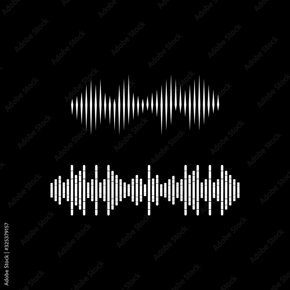 Sound waves vector illustration Sound waves vector illustration