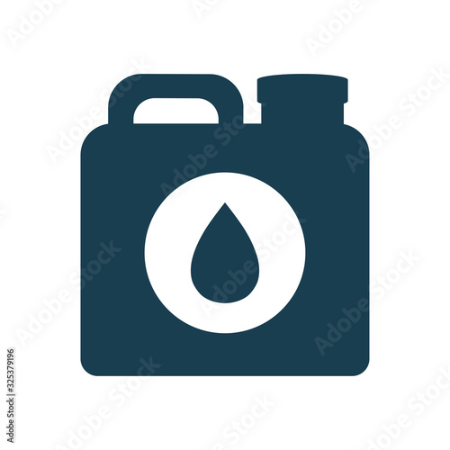 Isolated oil tank silhouette style icon vector design