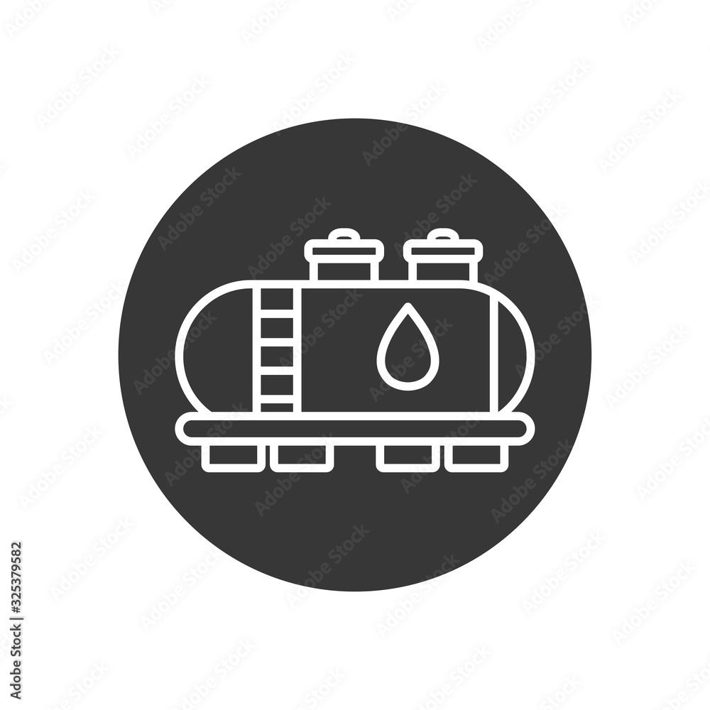 Isolated oil container line block style icon vector design Isolated oil container line block style icon vector design