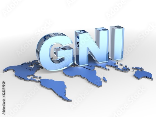 GNI acronym (gross national income) photo