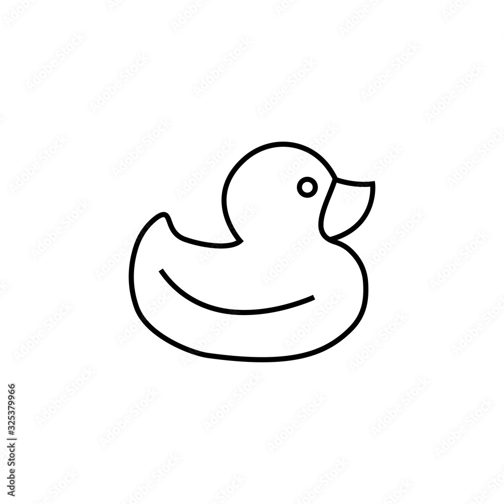 Bath duck vector icon isolated on background. Hand drawn Bath duck icon. Symbol or logo element in thin line style Bath duck vector icon isolated on background. Hand drawn Bath duck icon. Symbol or logo element in thin line style