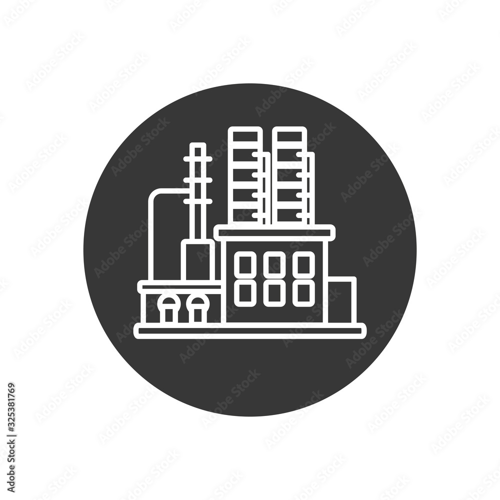 Isolated factory line block style icon vector design Isolated factory line block style icon vector design