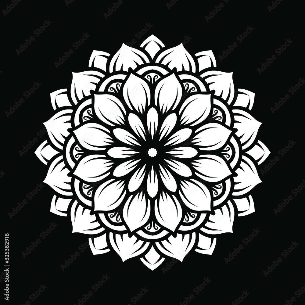 illustration of mandala art decoration illustration of mandala art decoration