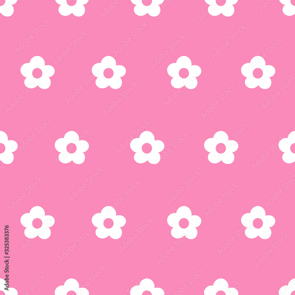 Seamless pattern cute little flower for fabric printing