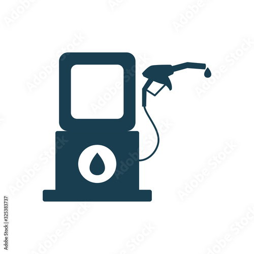 Isolated gasoline station tower silhouette style icon vector design