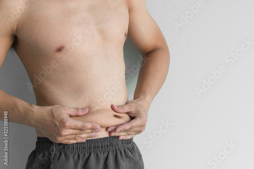 asian man with skinny fat body