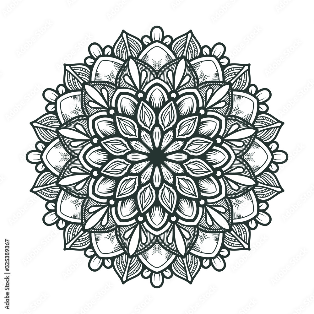 illustration of mandala art decoration illustration of mandala art decoration