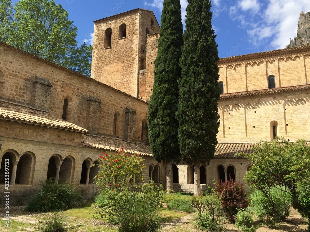 Saint Guilhem-le-Desert, France medieval abbey of Gellone in Southern France, Unesco World Heritage Site