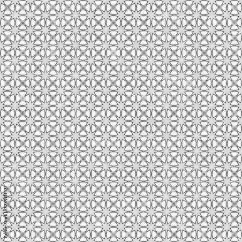 Gray star flower mosaic detailed seamless textured pattern background
