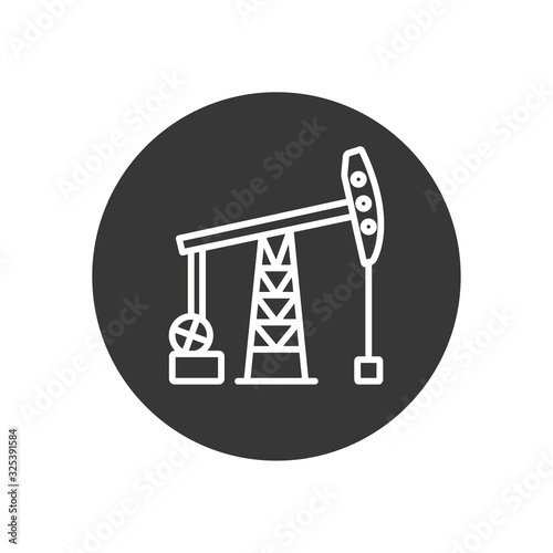 Isolated oil pump line block style icon vector design