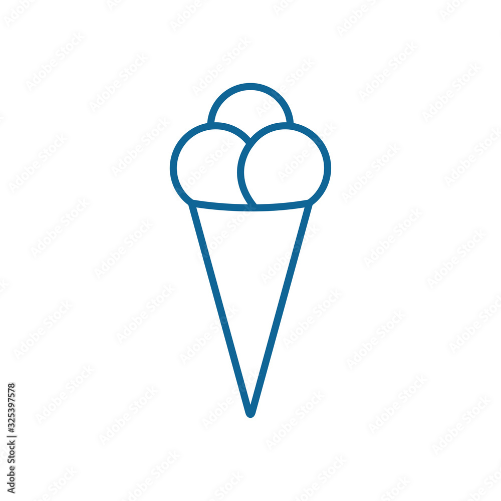 Isolated ice cream line style icon vector design Isolated ice cream line style icon vector design