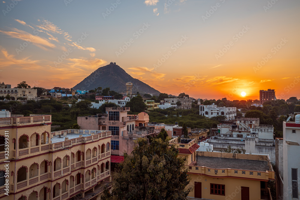 Pushkar is a town in the Ajmer district in the Indian state of Rajasthan.