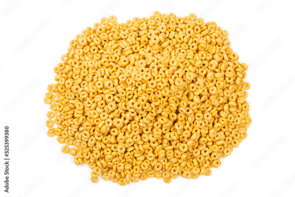 Corn-flakes background and texture. Top view. Corn-flakes background and texture. Top view.