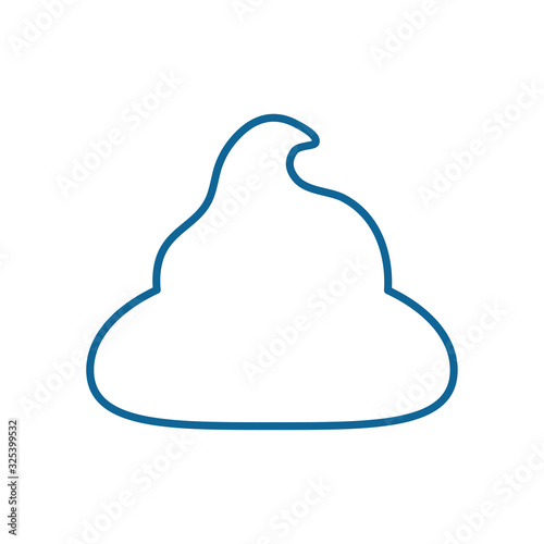 Isolated whipped cream line style icon vector design