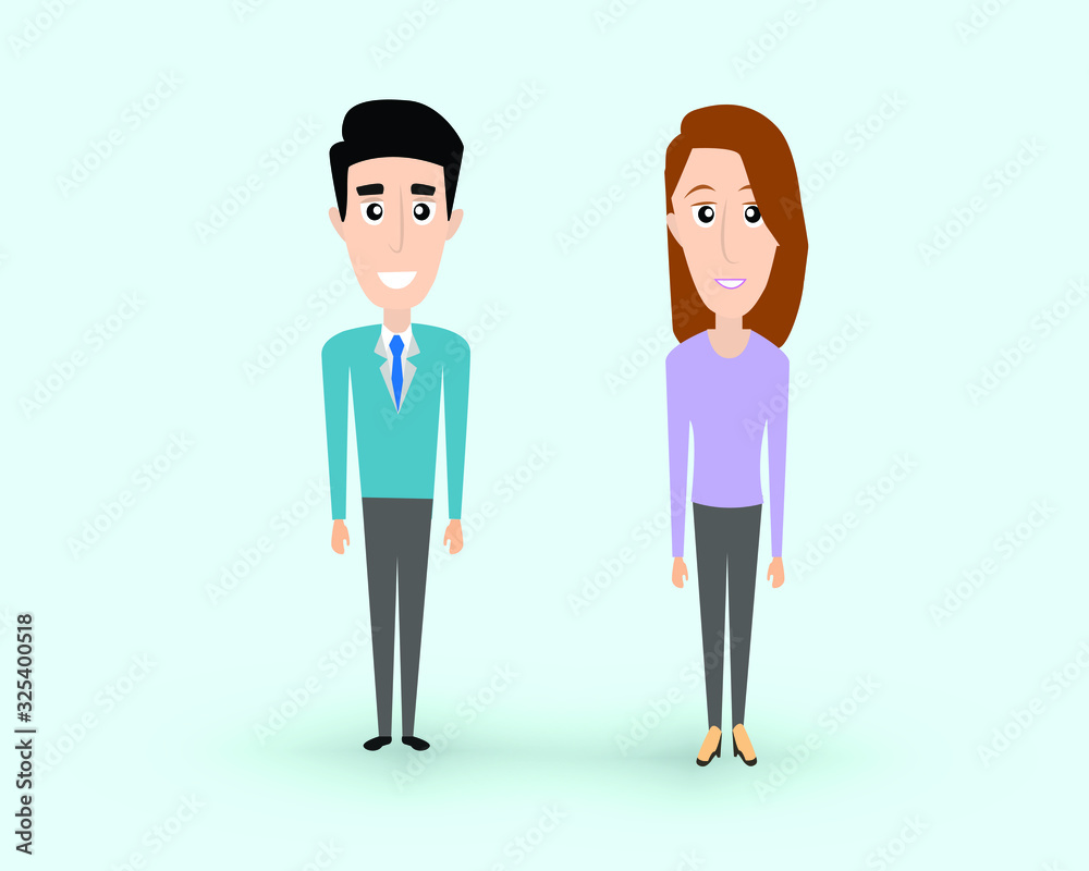 Obraz premium People flat design characters businessman and women.