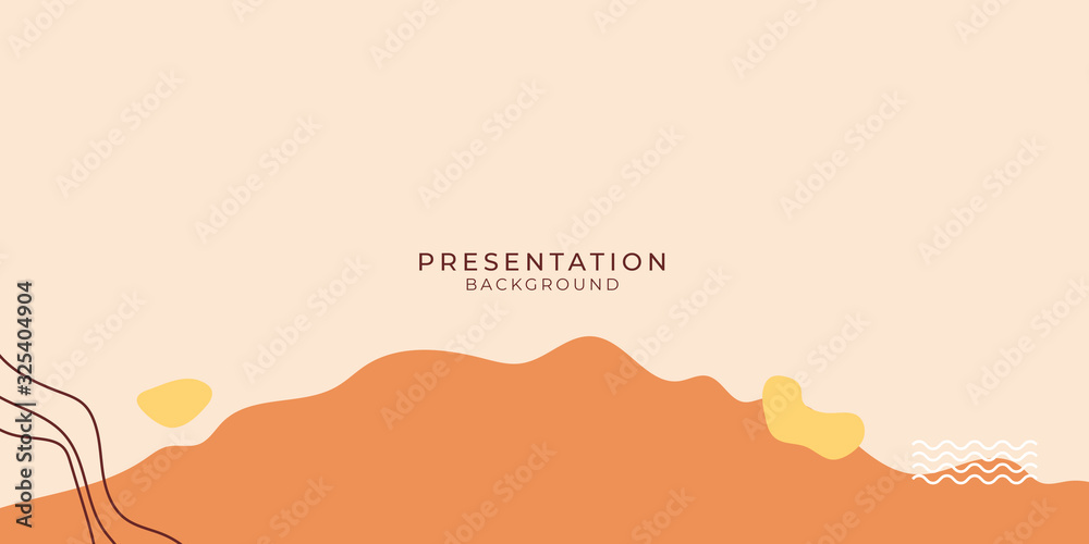 Modern Orange Brown Memphis Background for Presentation Design