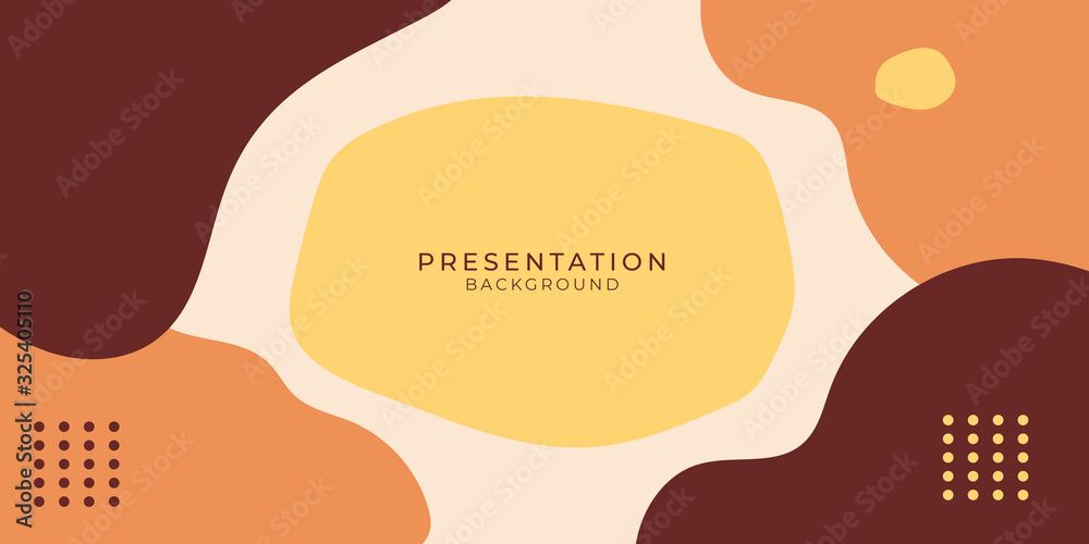 Modern Orange Brown Memphis Background for Presentation Design Modern Orange Brown Memphis Background for Presentation Design