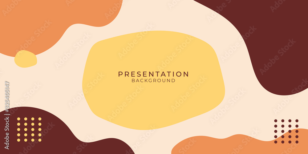 Modern Orange Brown Memphis Background for Presentation Design