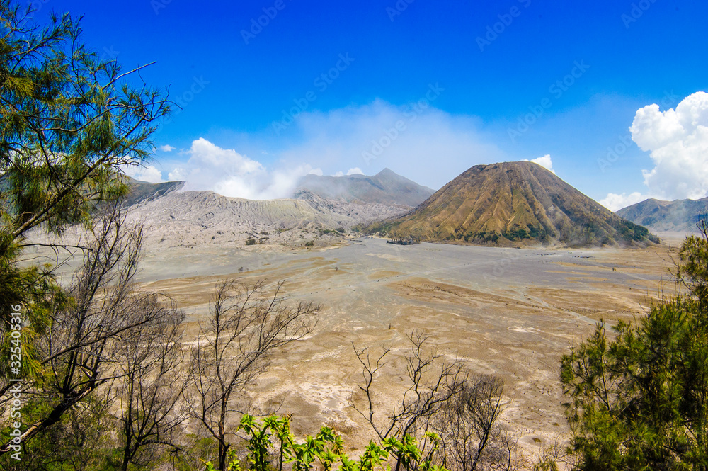 Mount Bromo is an active volcano in East Java, Indonesia.