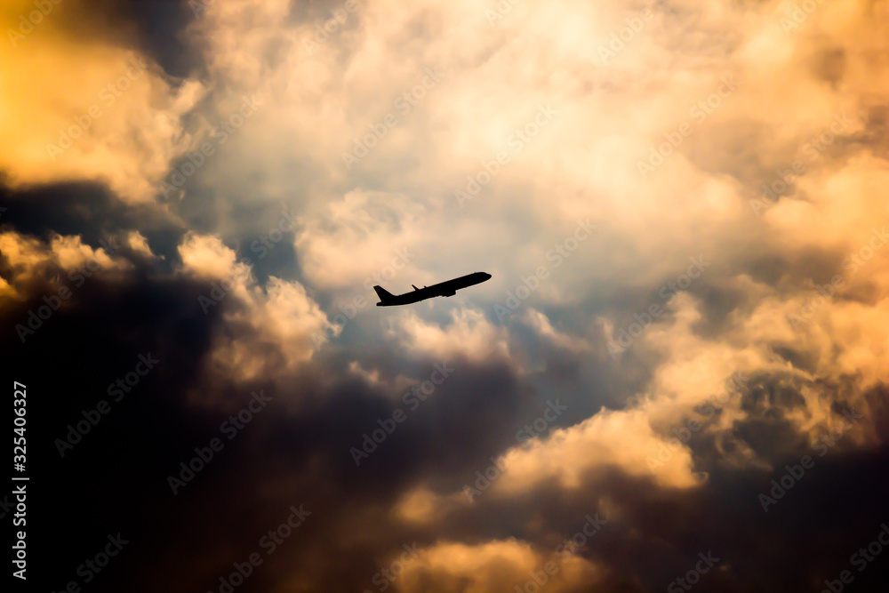 Shodow of Passenger Airplane Take off Shodow of Passenger Airplane Take off