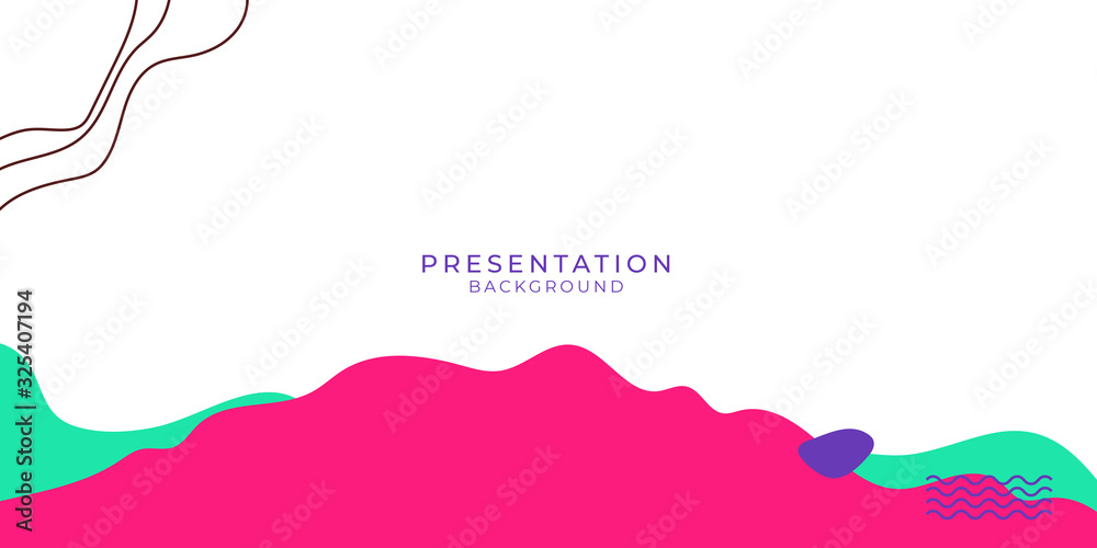 Memphis geometry presentation background. Colorful shapes pattern, vivid coloring texture and funky color patterns abstract vector backgrounds for banner